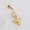 DANGLE DOVE SWALLOW SPARROW BIRD CHARM BELLY BUTTON NAVEL RING 316L SURGICAL STEEL